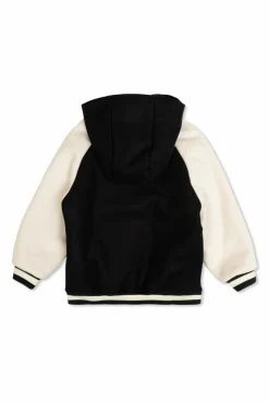 Balmain Kids BLACK Wool jacket with hood
