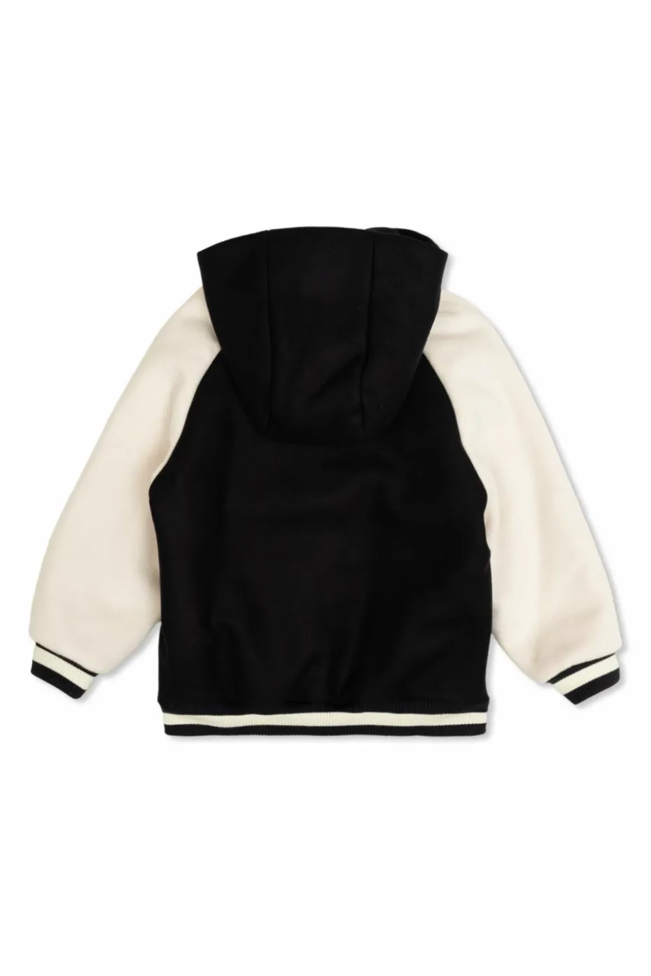 Balmain Kids BLACK Wool jacket with hood