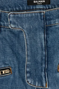 Balmain Kids BLUE Jeans with vintage effect