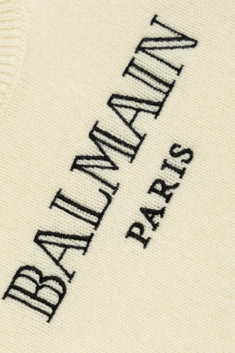 Balmain Kids cream Sweater with logo