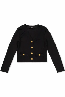 Balmain Kids NAVY BLUE Cardigan with monogram