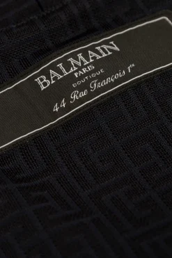 Balmain Kids NAVY BLUE Cardigan with monogram