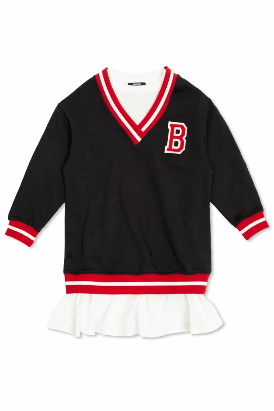 Balmain Kids NAVY BLUE Dress with logo
