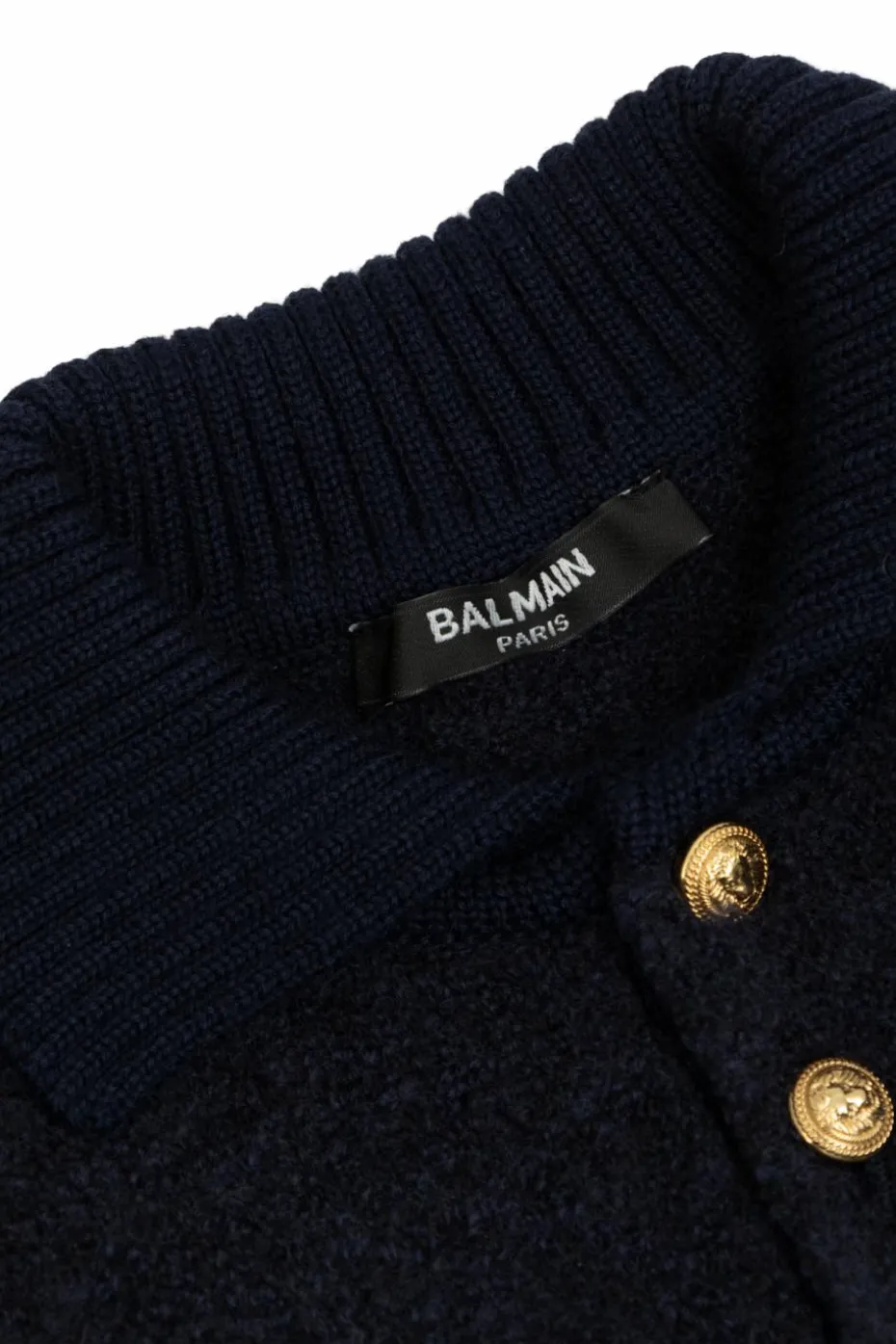 Balmain Kids NAVY BLUE Sweater with patch