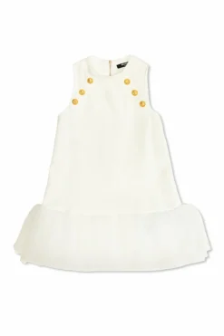 Balmain Kids WHITE Dress with buttons