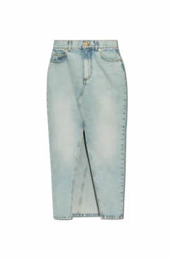 Balmain light blue Denim skirt