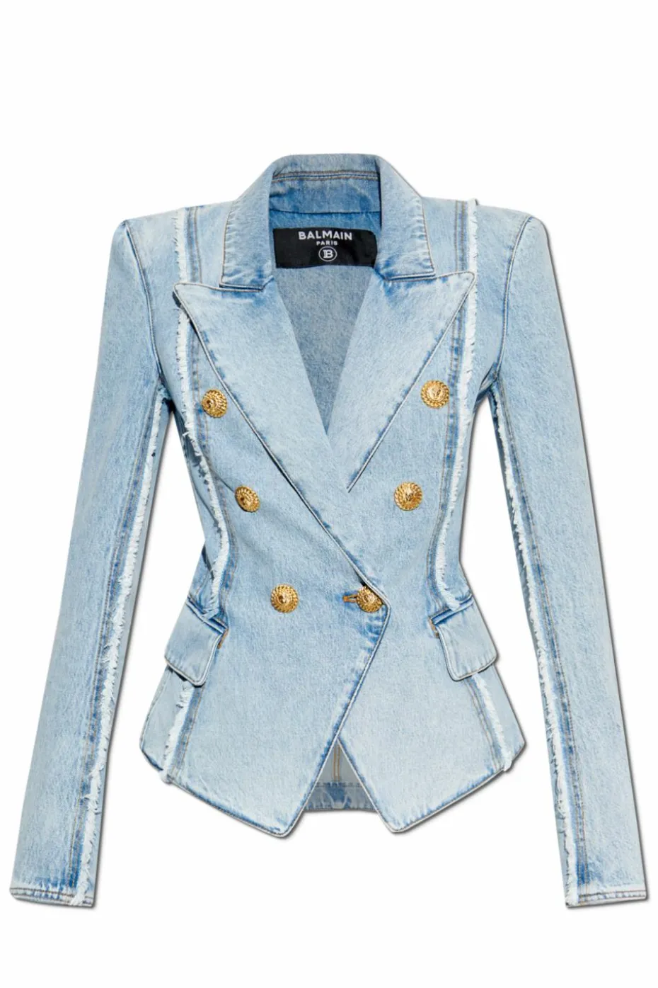 Balmain light blue Denim blazer