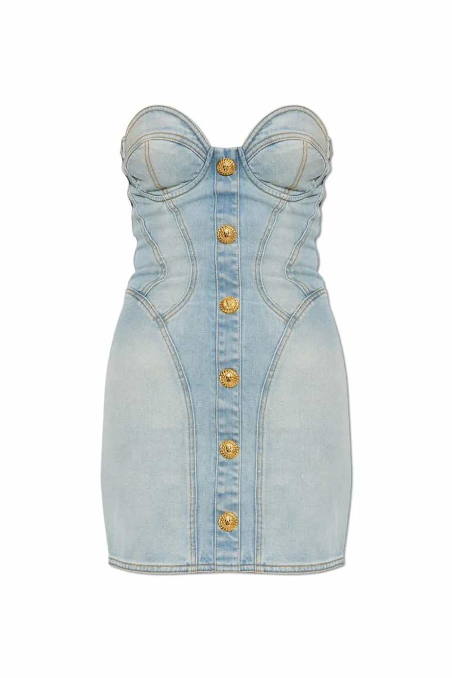 Balmain light blue Short denim dress