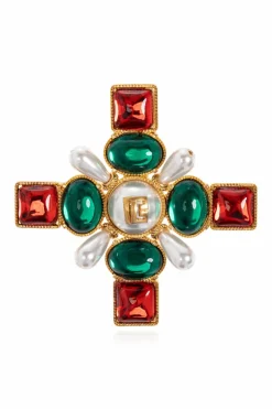 Balmain MULTICOLOUR Brooch with crystals