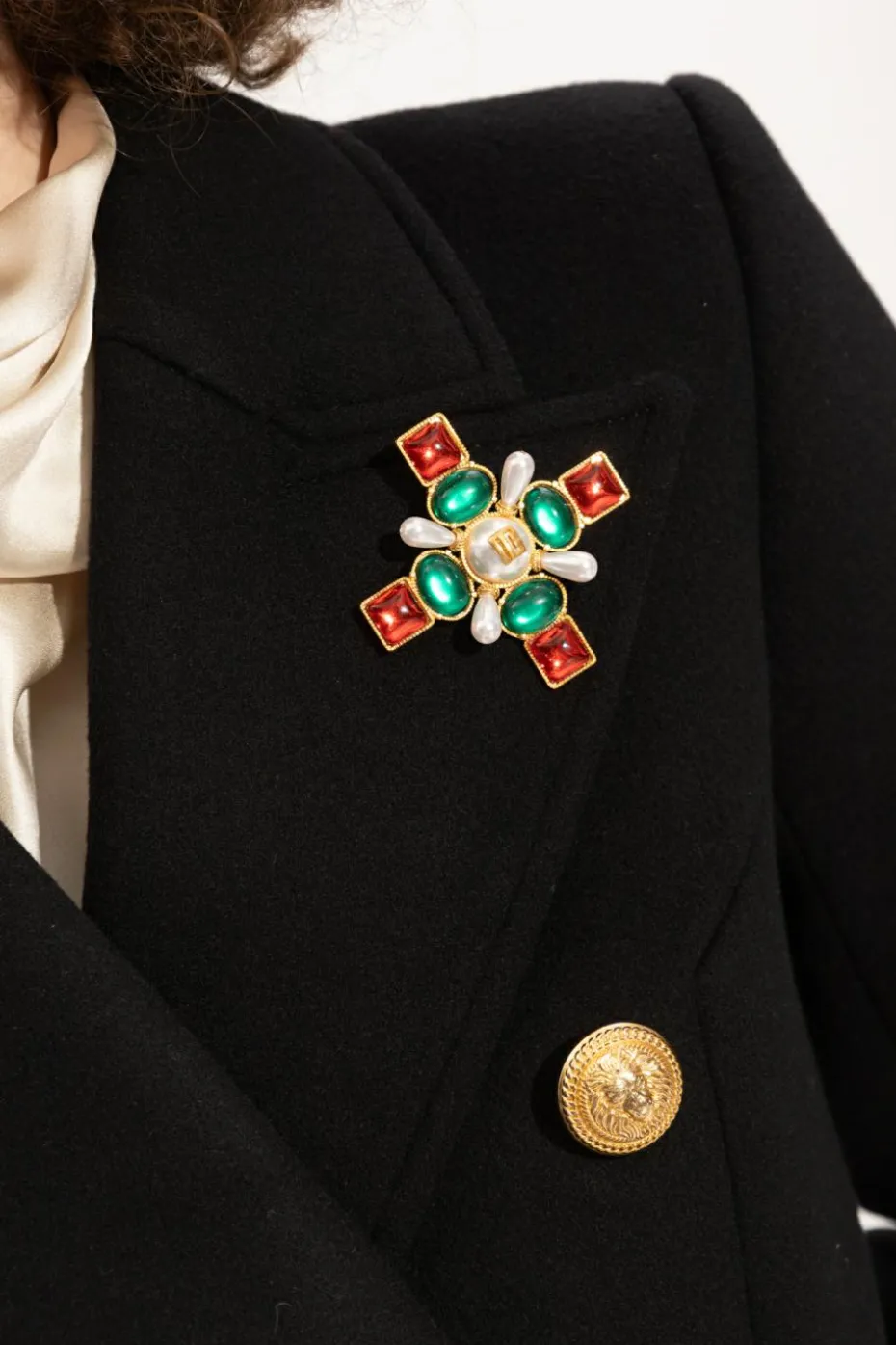 Balmain MULTICOLOUR Brooch with crystals
