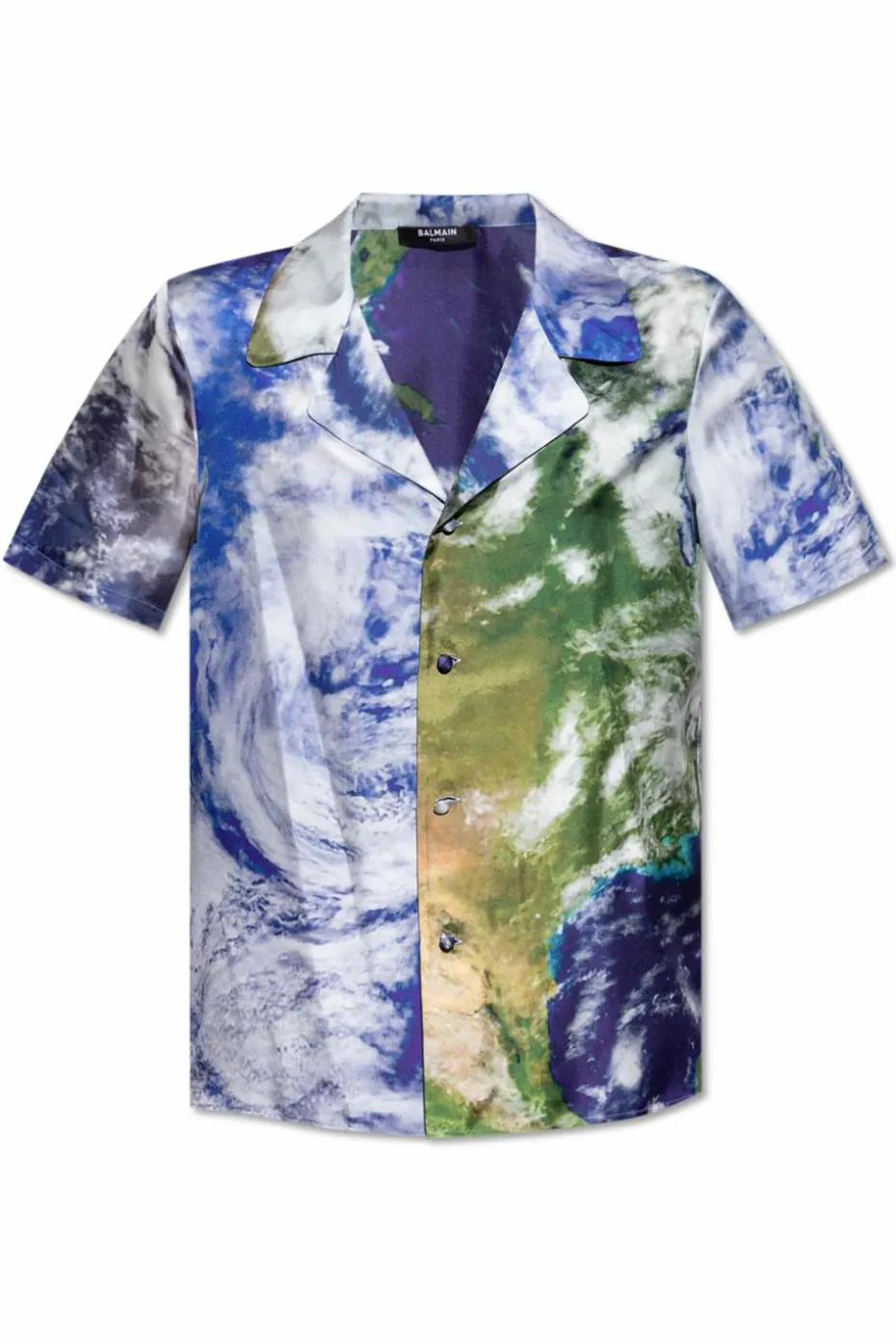 Balmain MULTICOLOUR Silk shirt with short sleeves