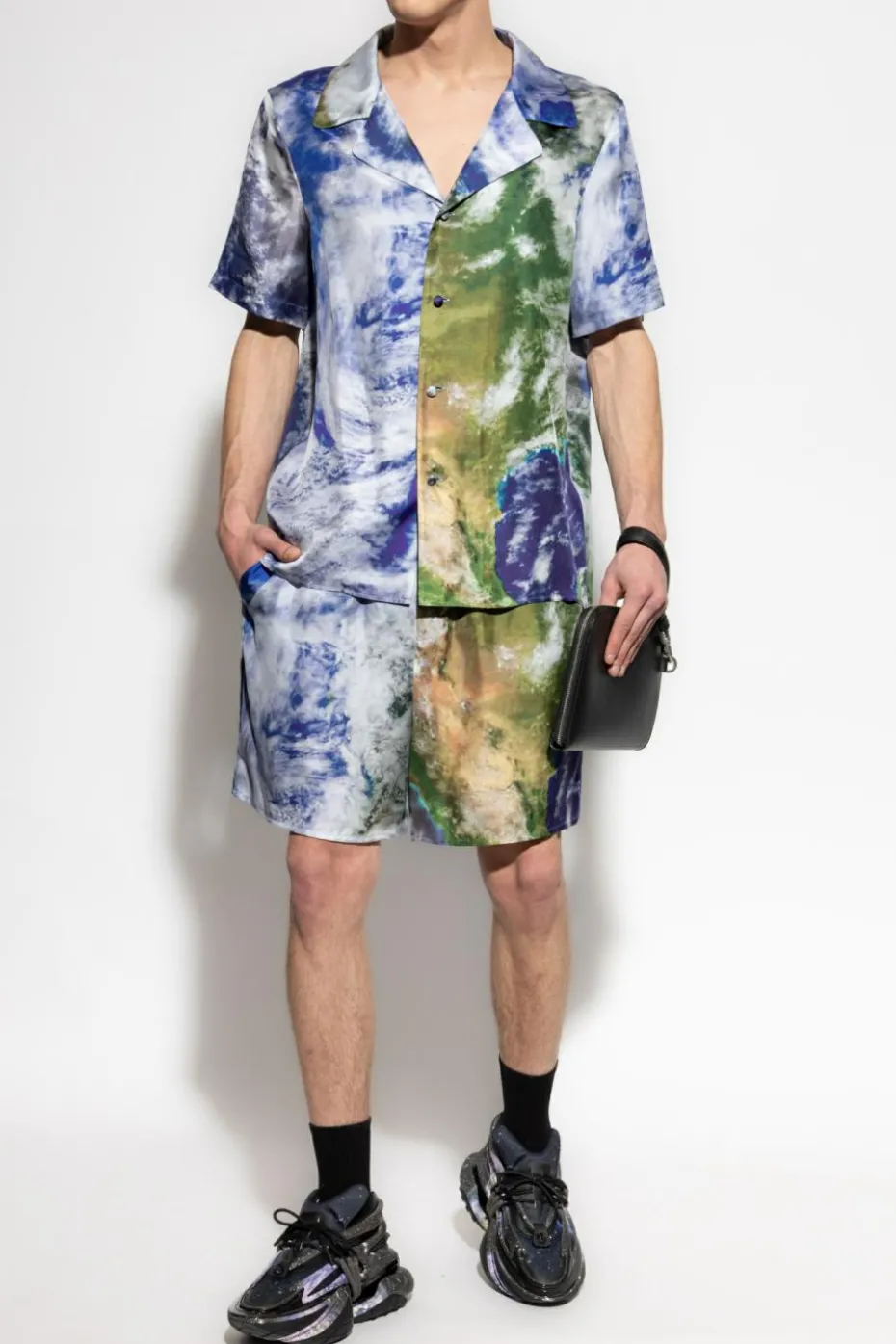 Balmain MULTICOLOUR Silk shirt with short sleeves