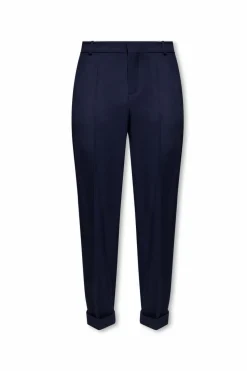 Balmain NAVY BLUE Pleat-front trousers
