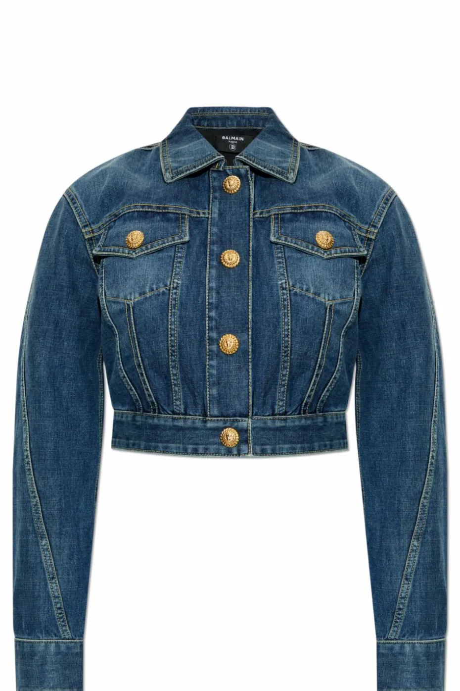 Balmain NAVY BLUE Short denim jacket