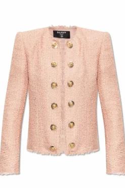 Balmain PINK Sequin blazer