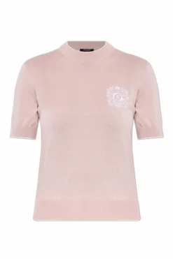 Balmain PINK Top with embroidered logo