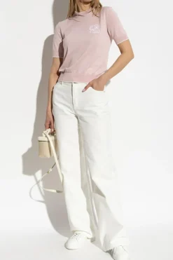 Balmain PINK Top with embroidered logo