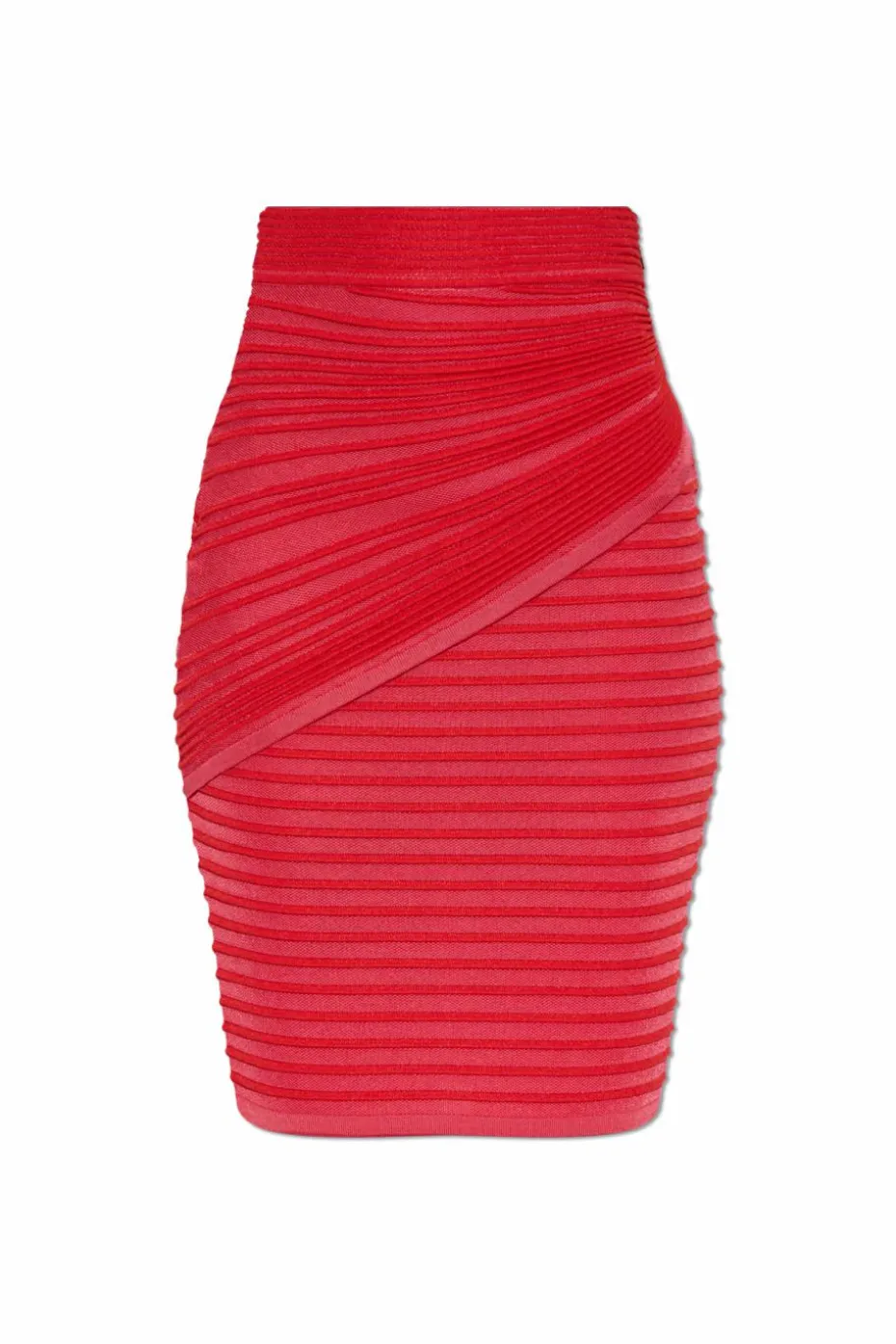 Balmain RED Ribbed skirt
