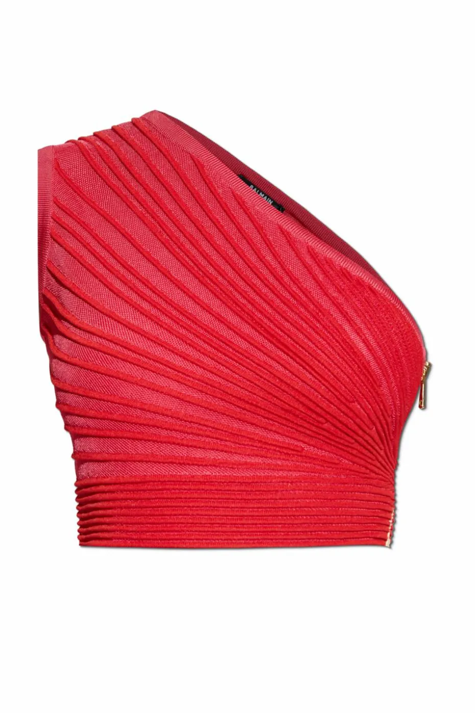 Balmain RED Short one-shoulder top