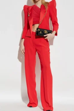 Balmain RED Short one-shoulder top