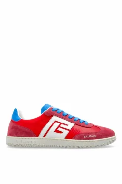 Balmain RED "Swan" sports shoes