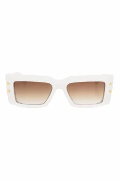 Balmain WHITE ‘B-III’ sunglasses