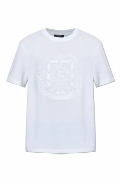 Balmain WHITE Linen t-shirt