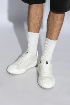 Balmain WHITE Low Top Lace Sneakers