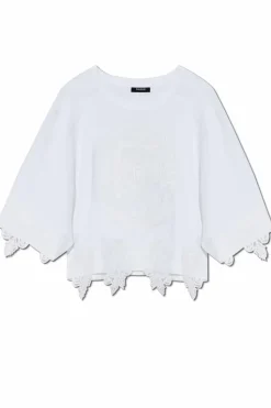 Balmain WHITE Oversize top