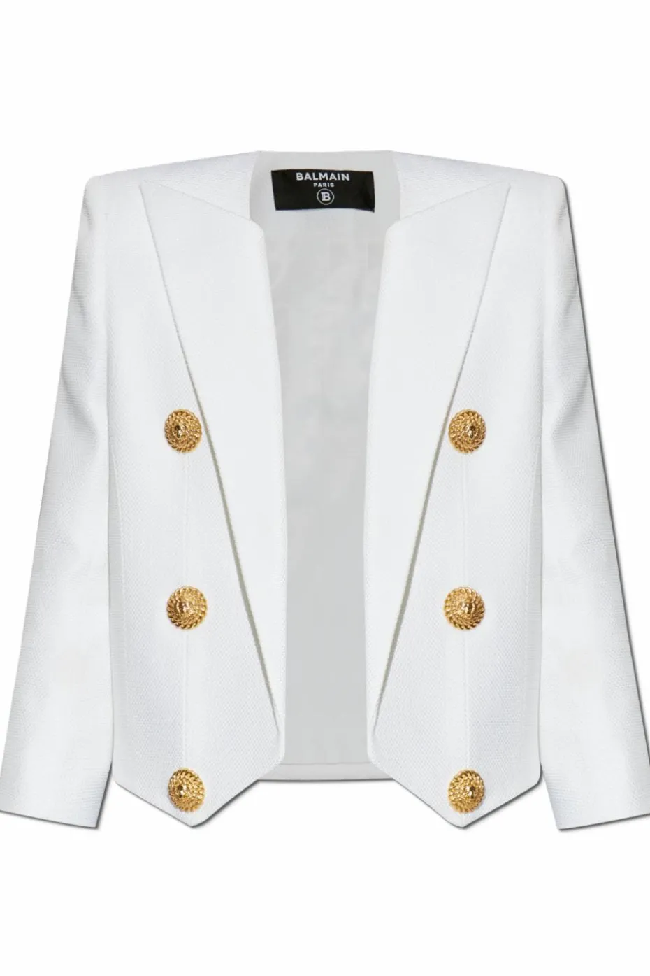 Balmain WHITE Short jacket with decorative appliqués