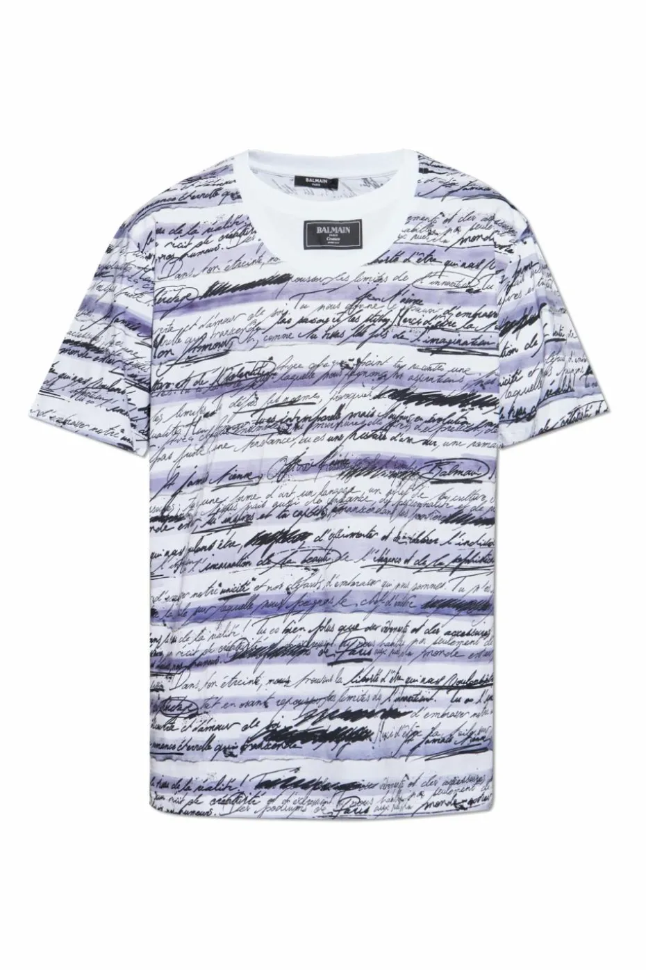 Balmain WHITE T-shirt with print