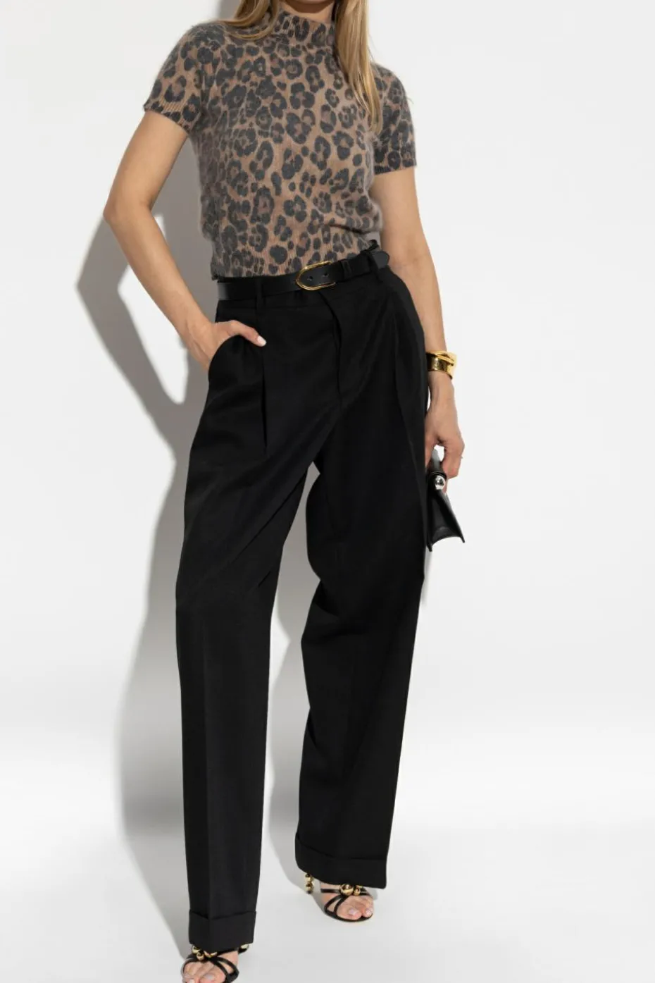 Blumarine beige Top with animal motif
