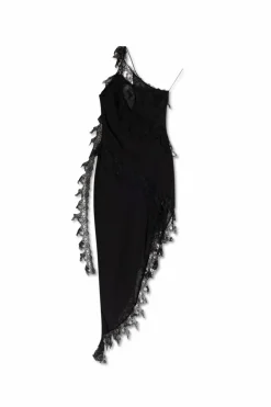 Blumarine BLACK Dress with lace inserts