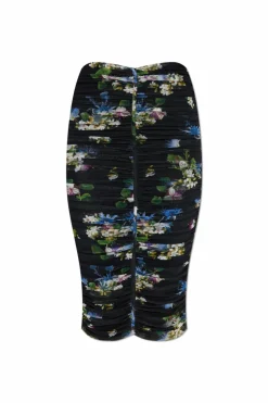 Blumarine BLACK Floral print skirt