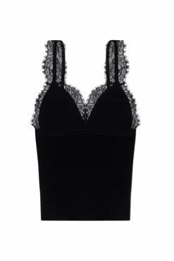 Blumarine BLACK Ribbed top