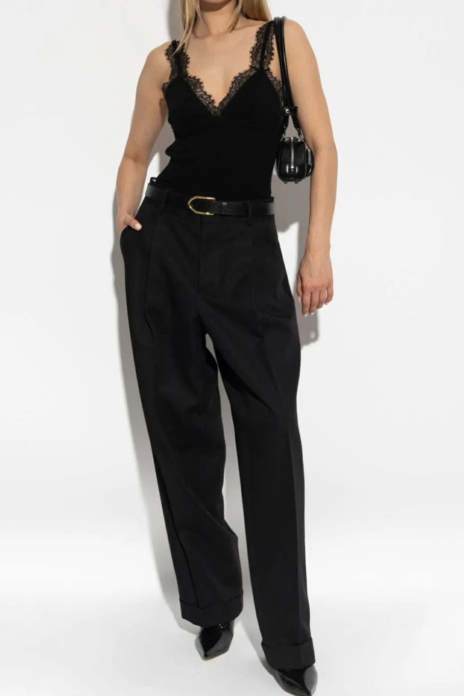 Blumarine BLACK Ribbed top