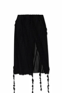Blumarine BLACK Skirt with decorative trim