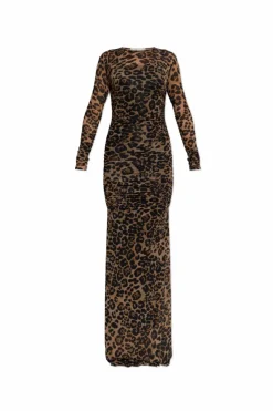 Blumarine BROWN Animal Print Dress