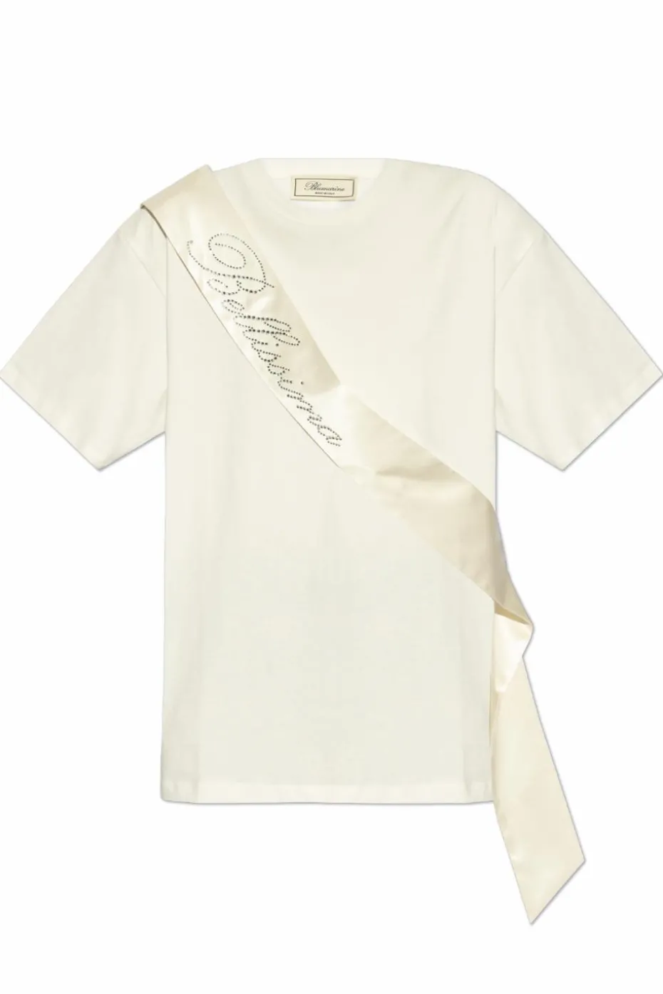 Blumarine cream T-shirt with logo