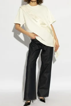 Blumarine cream T-shirt with logo