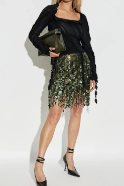 Blumarine GREEN Sequin skirt