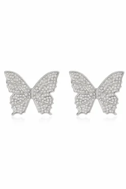 Blumarine SILVER Butterfly-shaped earrings