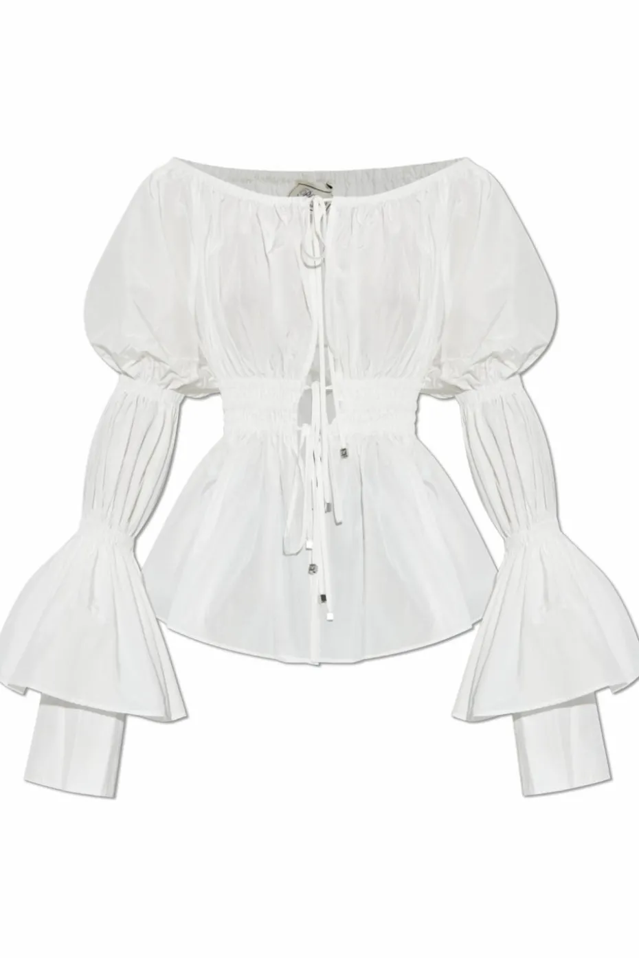 Blumarine WHITE Top with ruffles