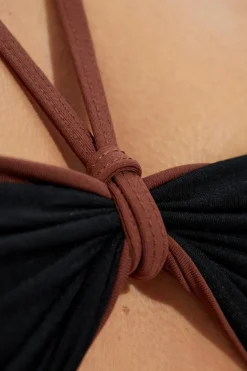 Bond-Eye BROWN Reversible bikini top Ida Tie
