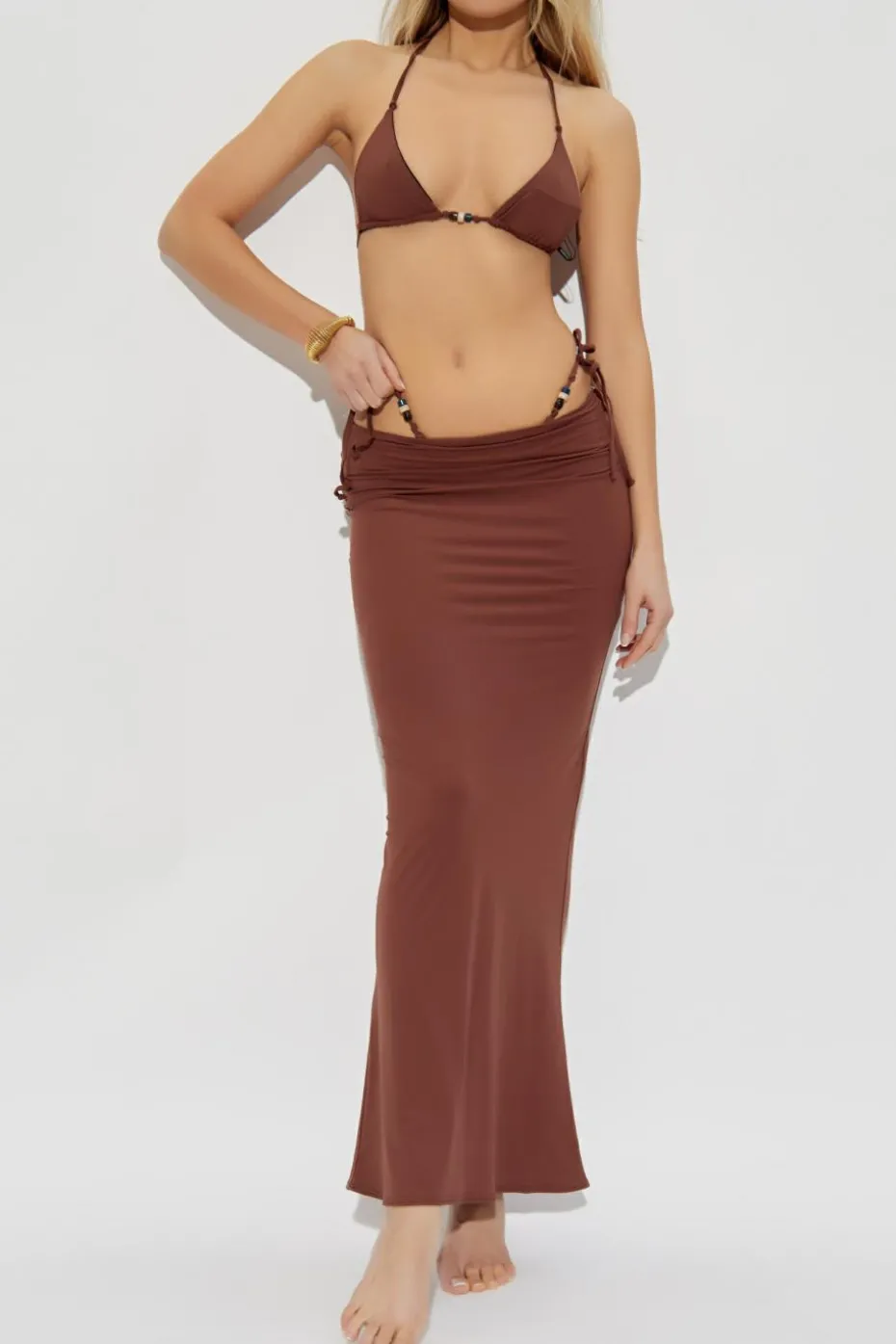 Bond-Eye BROWN Skirt Freya Maxi