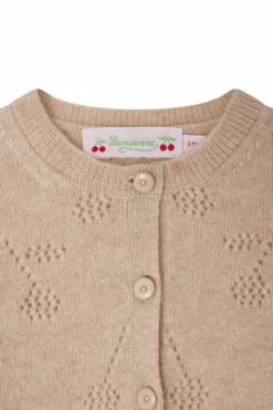 Bonpoint beige Cashmere cardigan