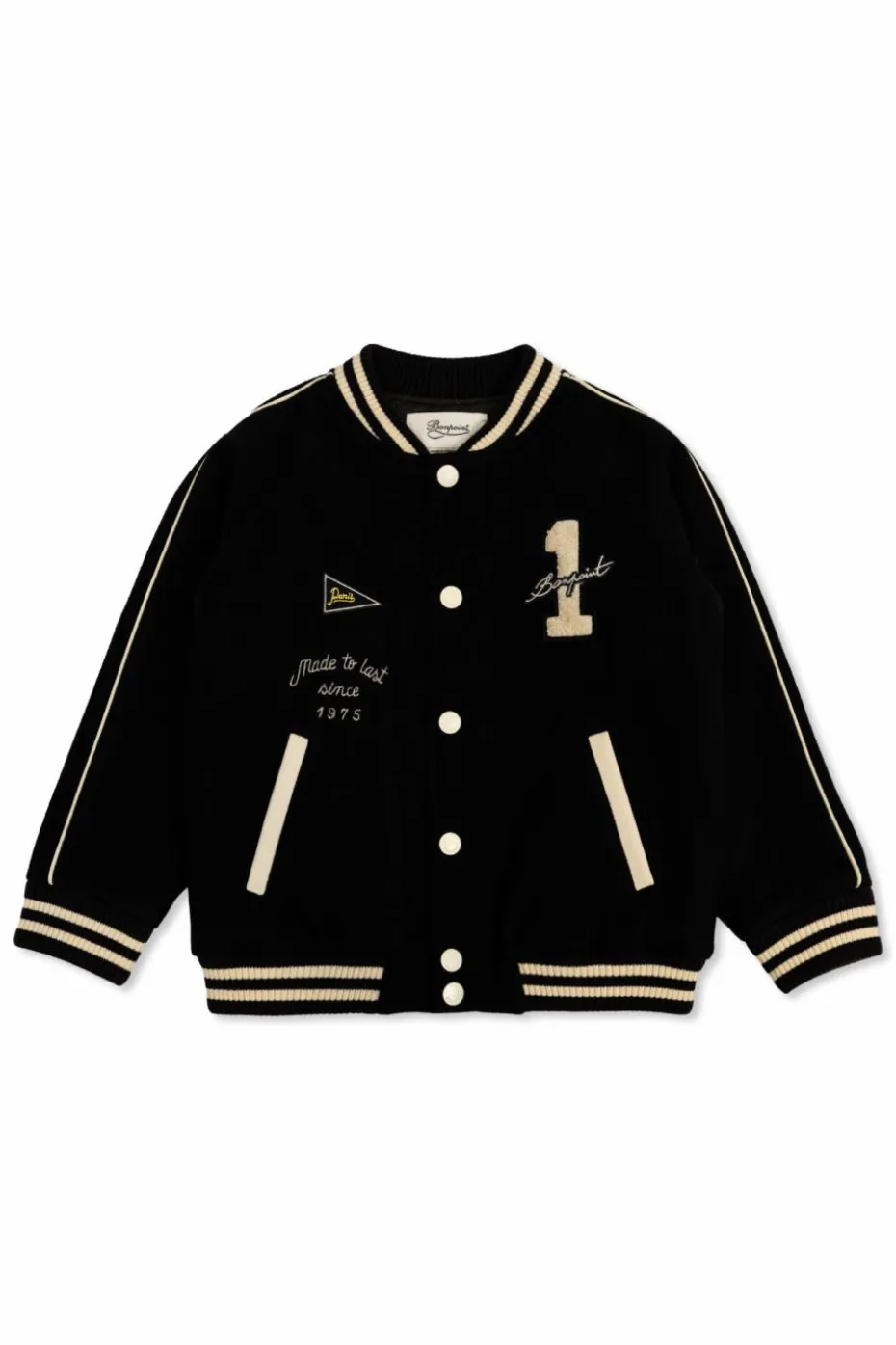Bonpoint BLACK Jacket with pattern