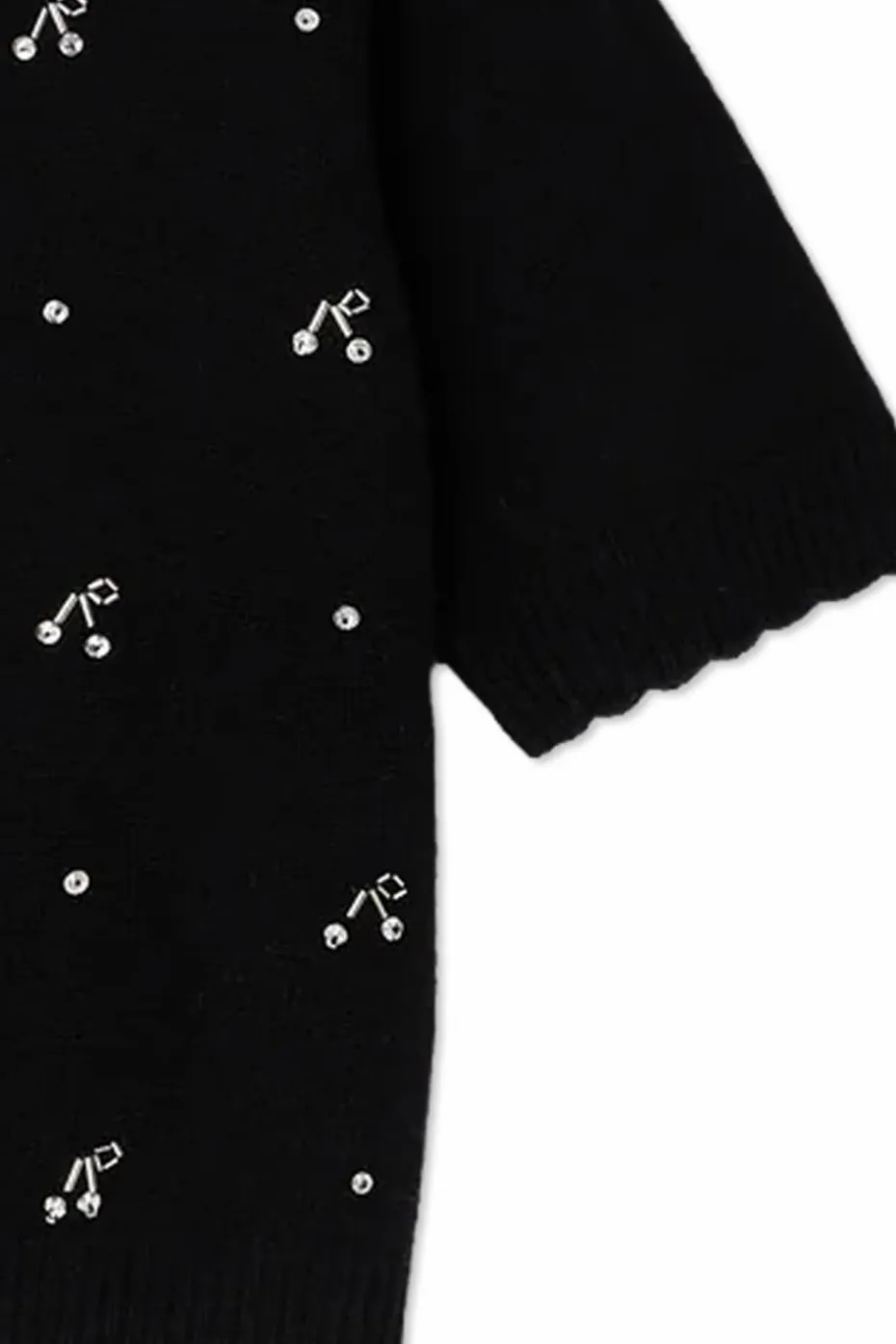 Bonpoint BLACK Sweater with appliqués