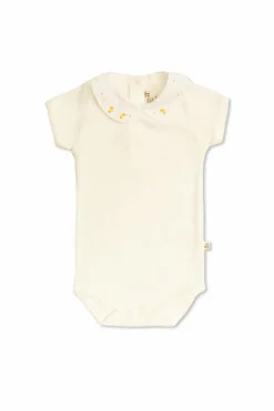 Bonpoint cream Baby bodysuit with short sleeves