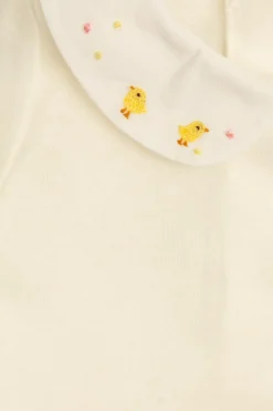Bonpoint cream Baby bodysuit with short sleeves